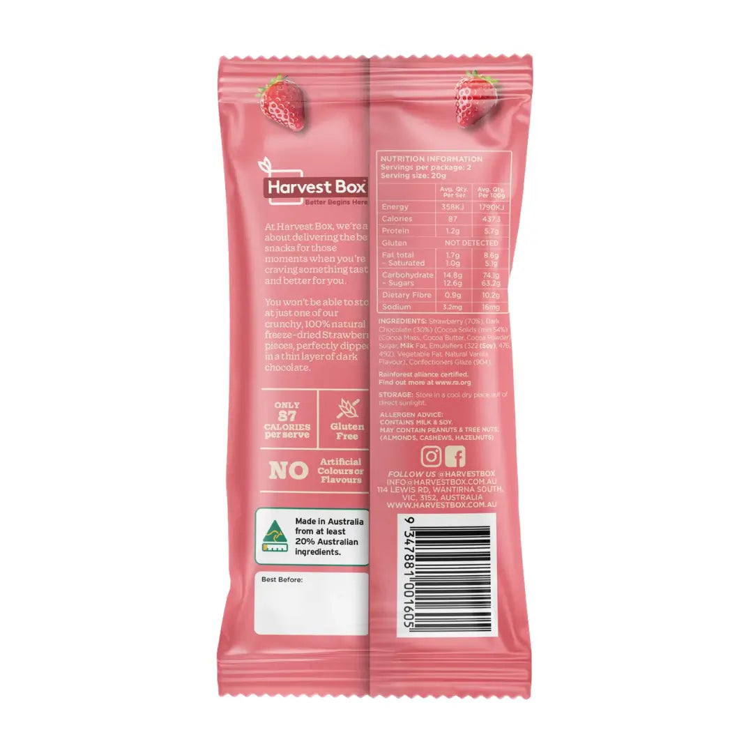 Harvest Box FREEZE DRIED STRAWBERRY 40g back