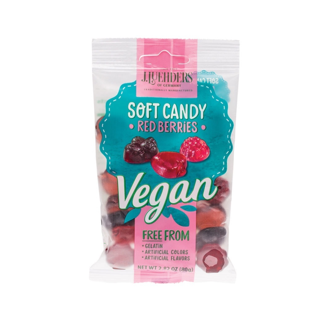 J Luehders Soft Candy Vegan Red Berries 80g