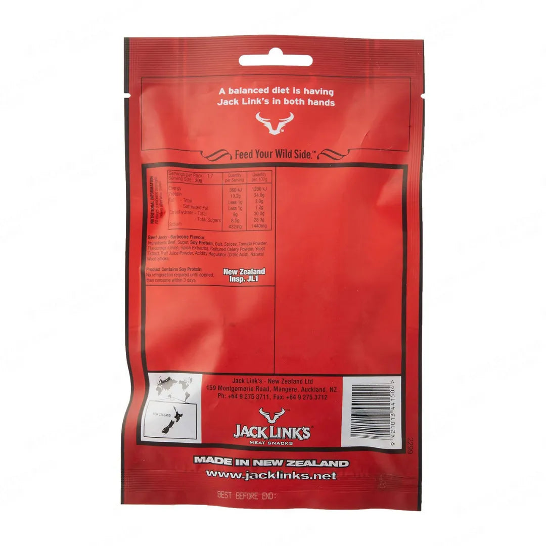 Jack Link's Beef Jerky BBQ 50g back