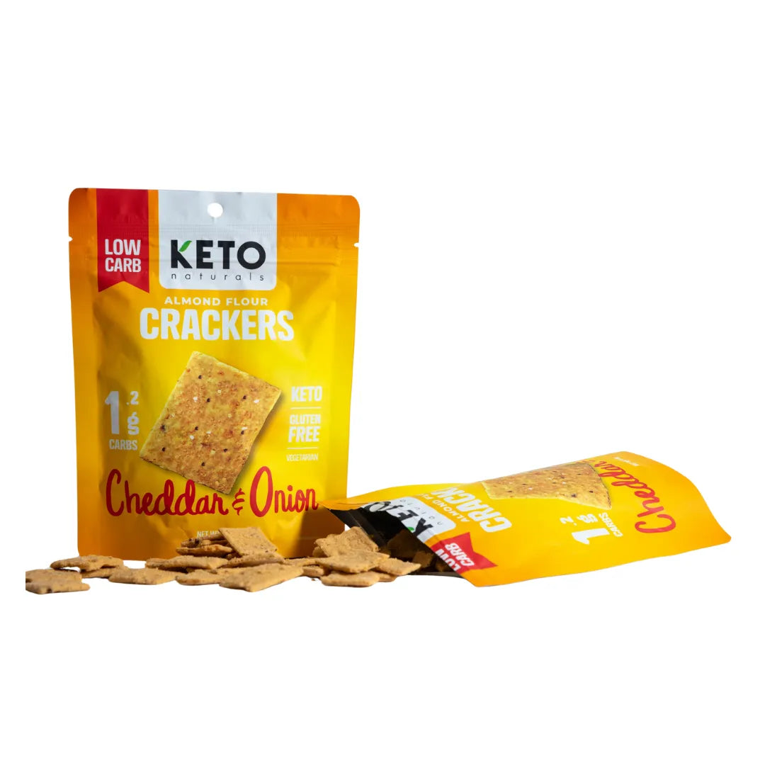 Keto Naturals Almond Flour Crackers Cheddar