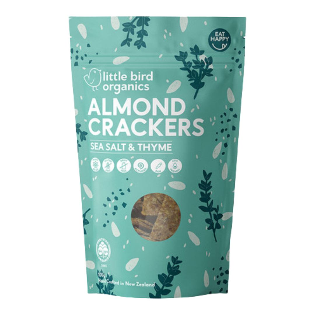 Little Bird Organics Activated Crackers - Sea Salt & Thyme 120g