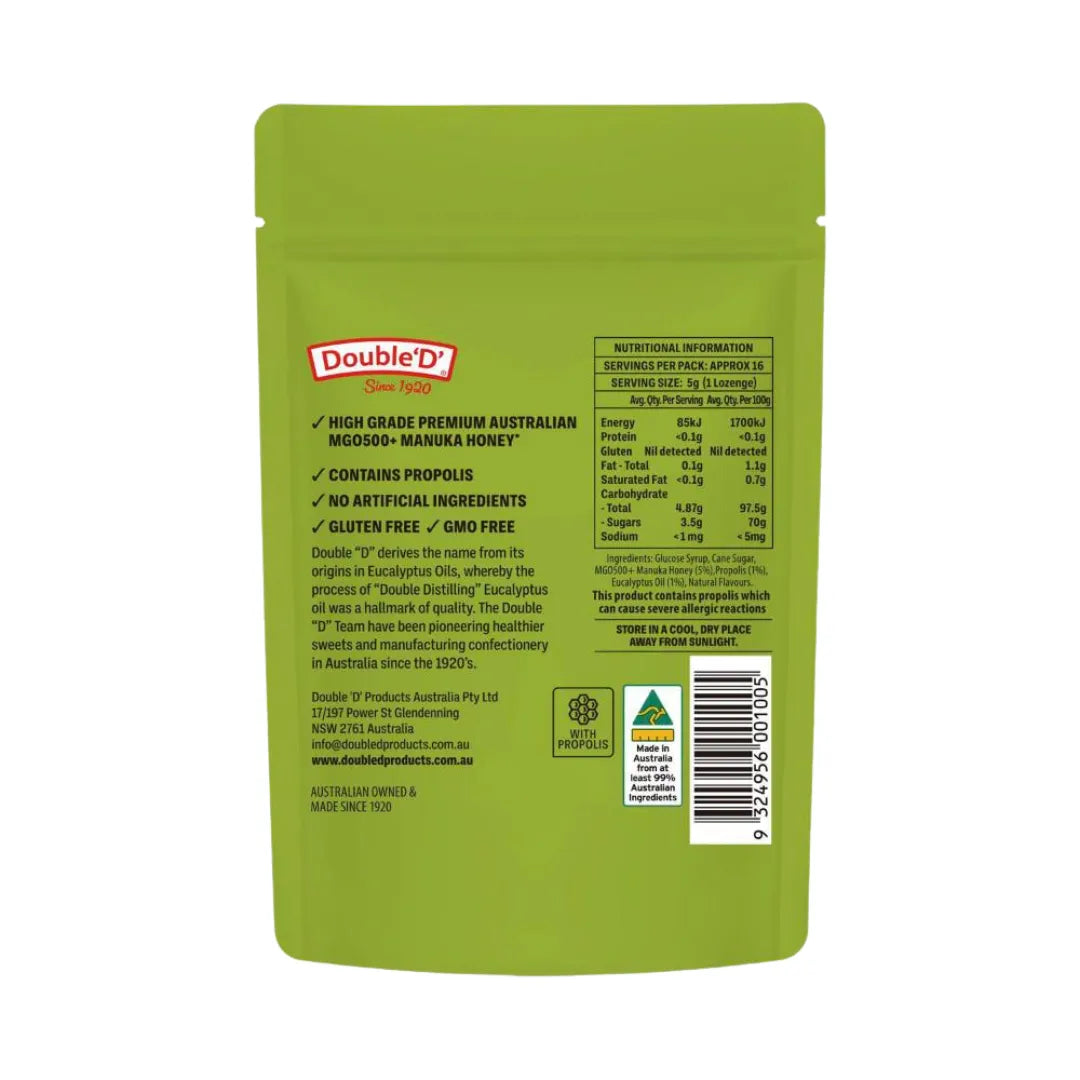 Manuka Honey MGO500+ Eucalyptus Lozenges 80g