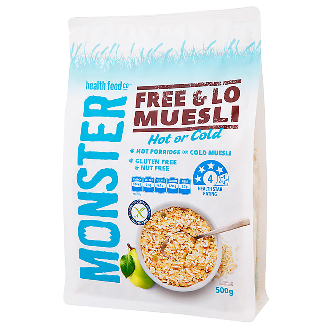 Monster Free & Lo Muesli Gluten Free 500g