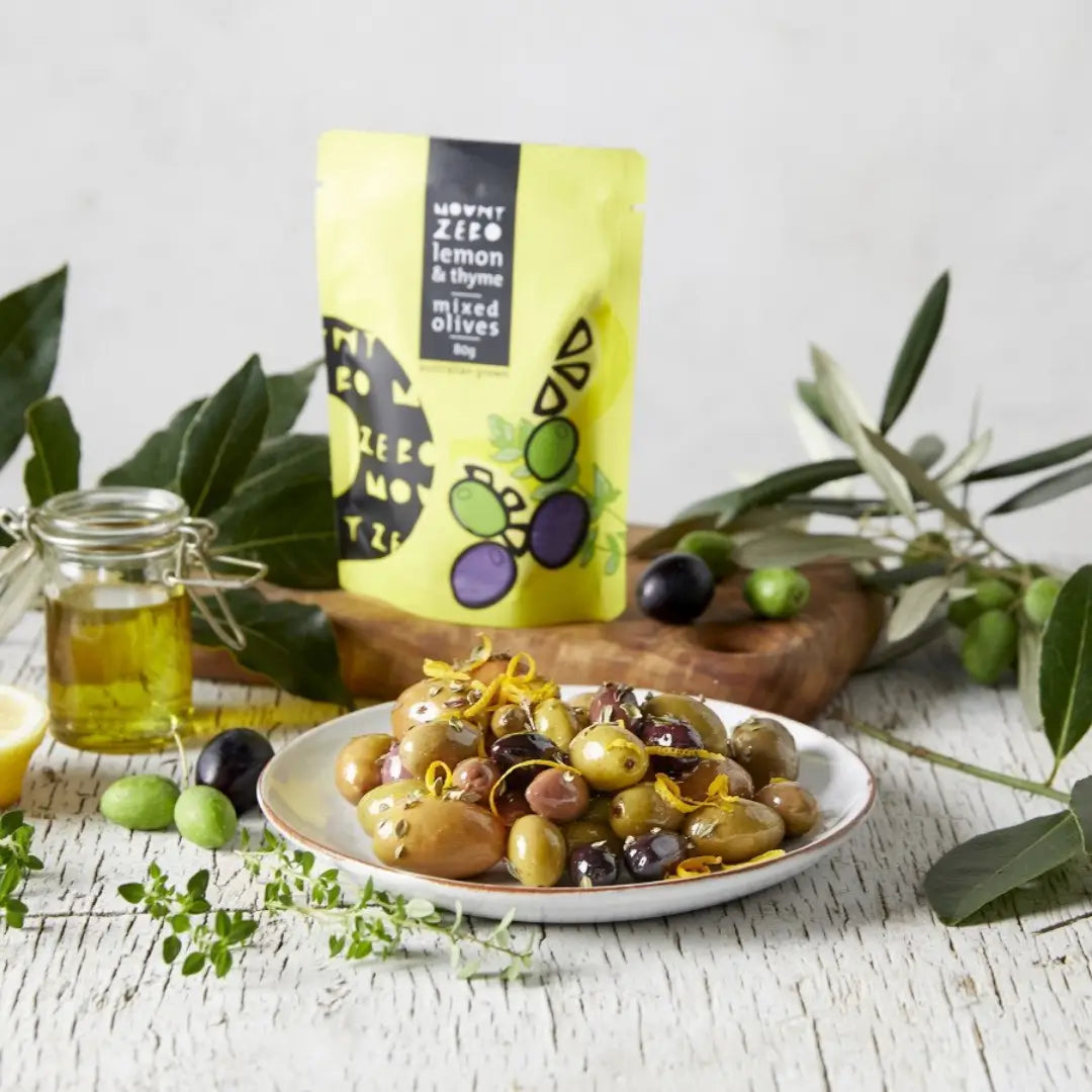 Mount Zero Lemon and Thyme Marinated Mixed Olives