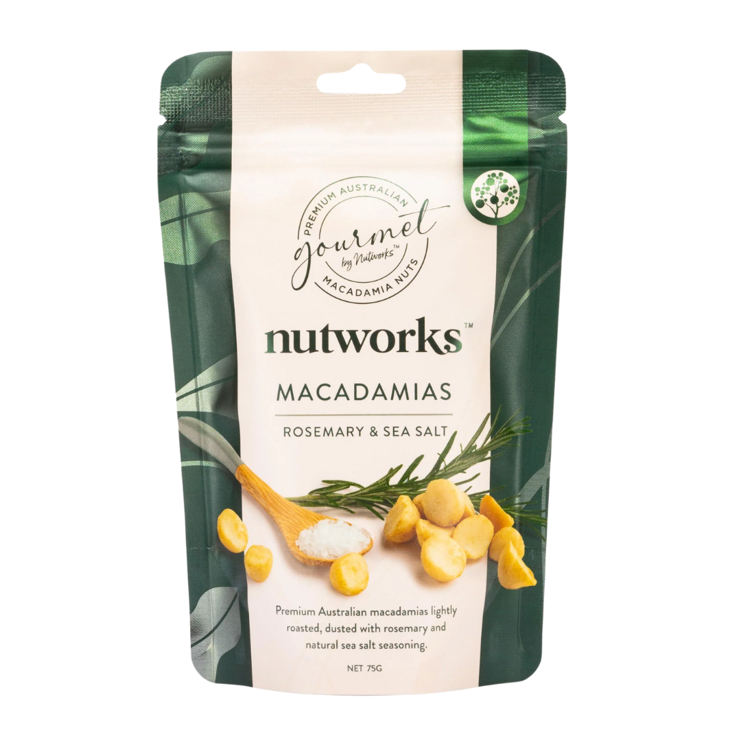 Nutworks Rosemary & Sea Salt Macadamias 75g