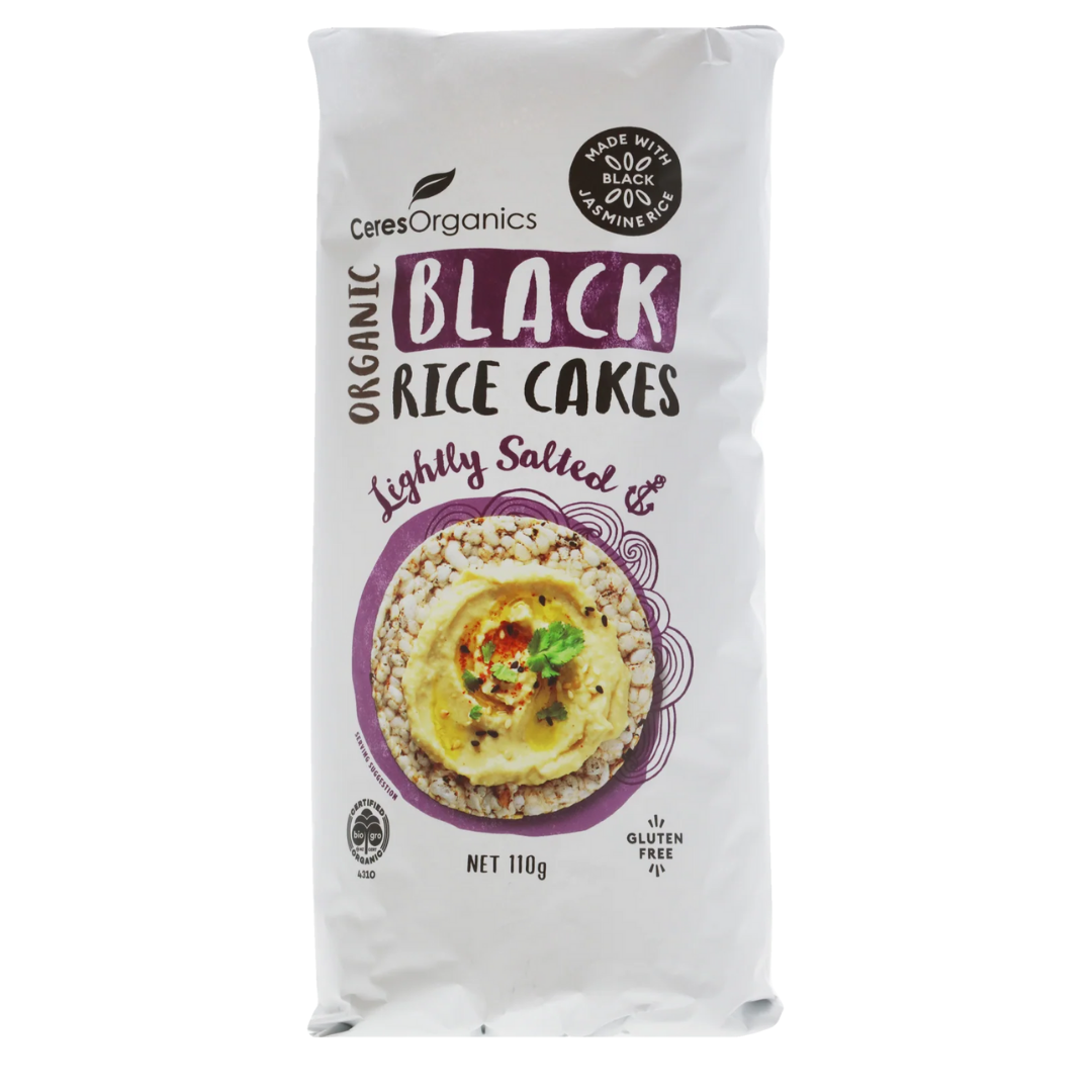 Organic Black Rice Cakes, Lightly Salted 110g