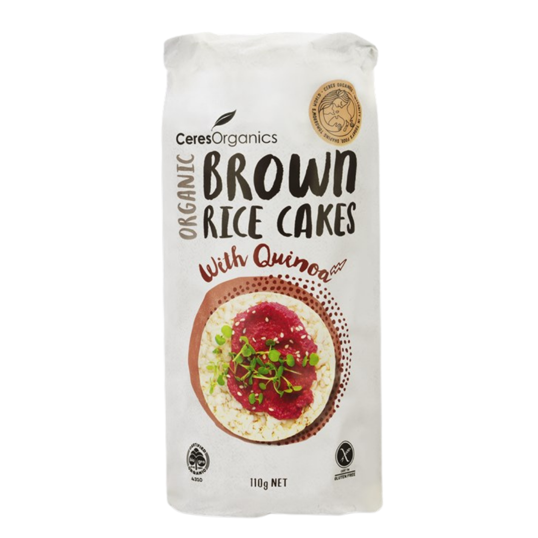 Organic Brown Rice Cakes, with Quinoa 110g