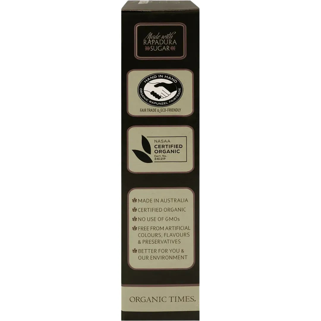 Organic Times Dark Chocolate Almonds 150g side