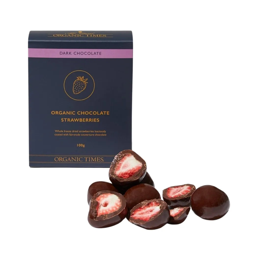 Organic Times Dark Chocolate Strawberries