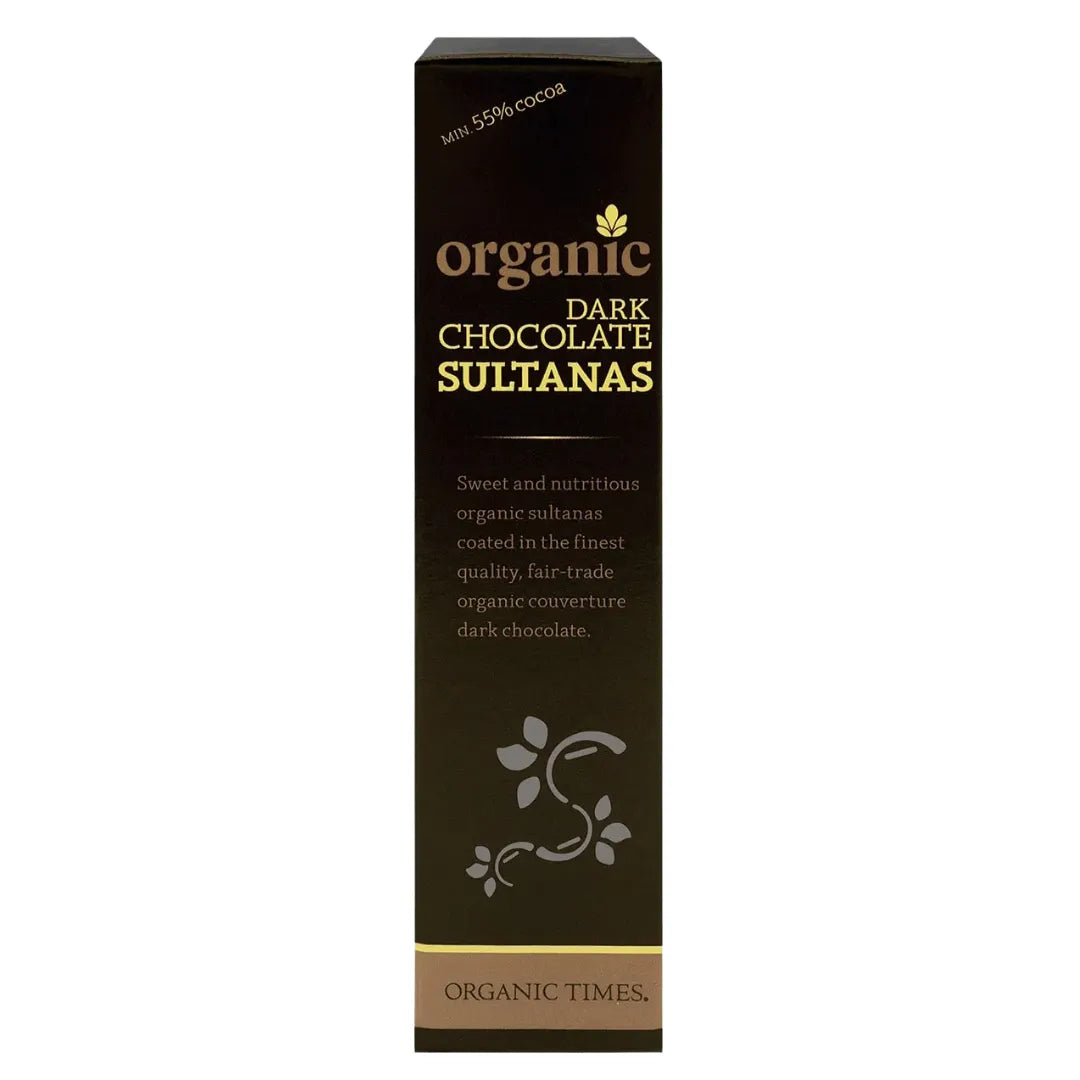 Organic Times Dark Chocolate Sultanas 150g side