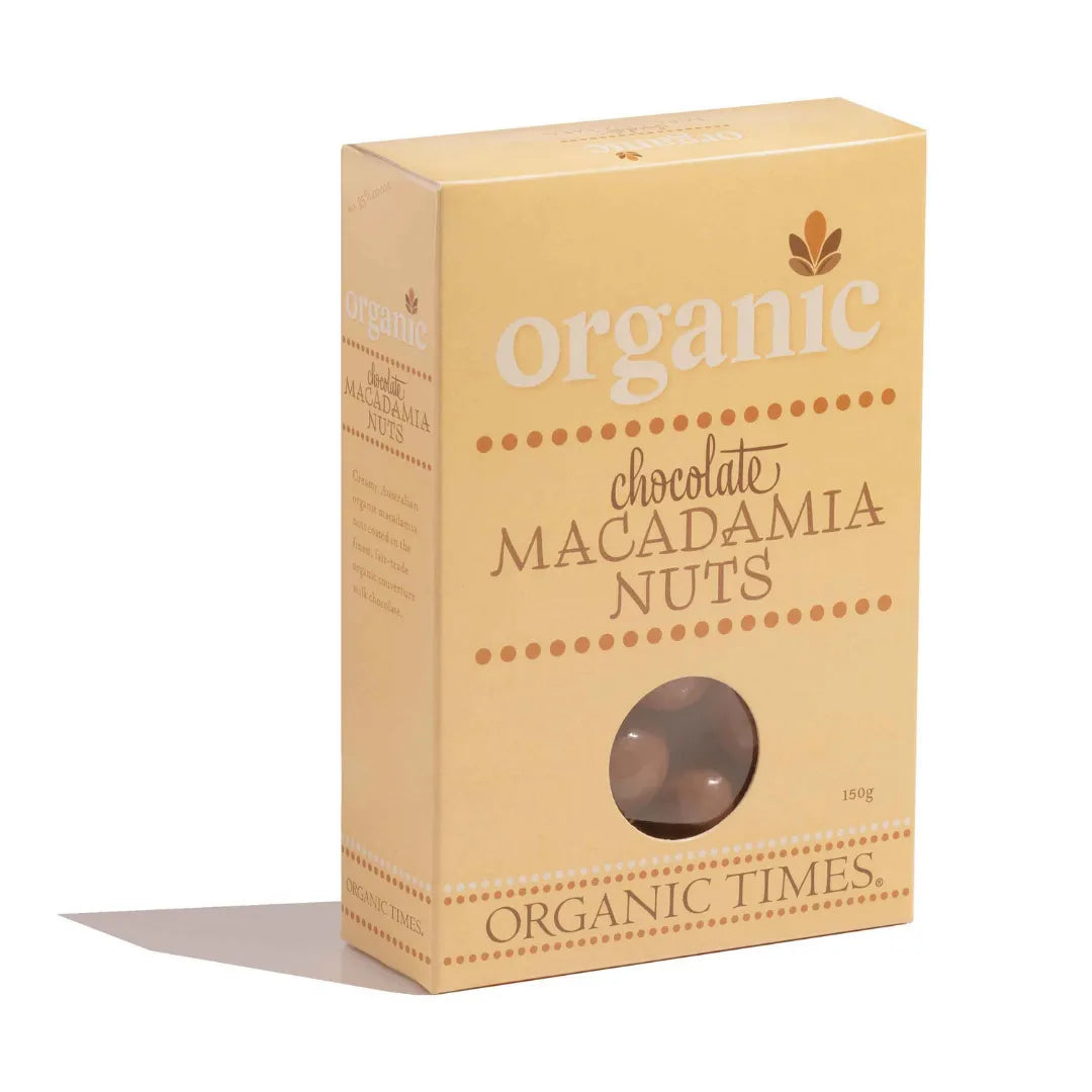 Organic Times Milk Chocolate Macadamia Nuts