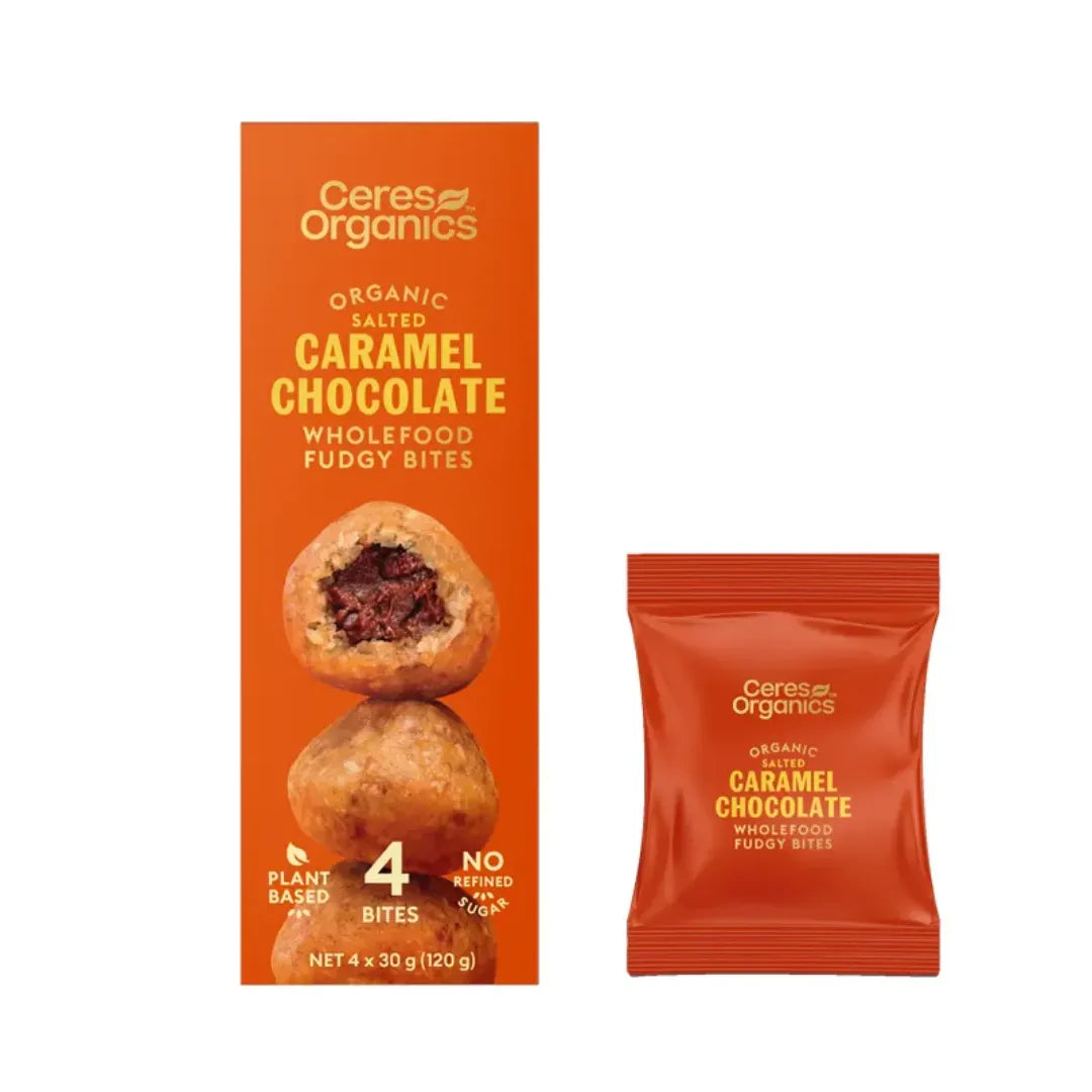 Organic Wholefood Fudgy Bites, Caramel Chocolate