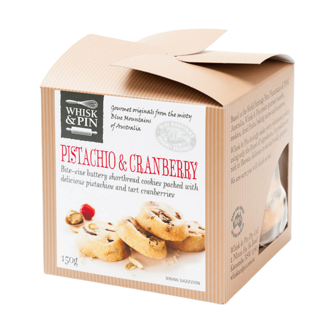 Pistachio & Cranberry Shortbread Bite-Size Cookies 150g