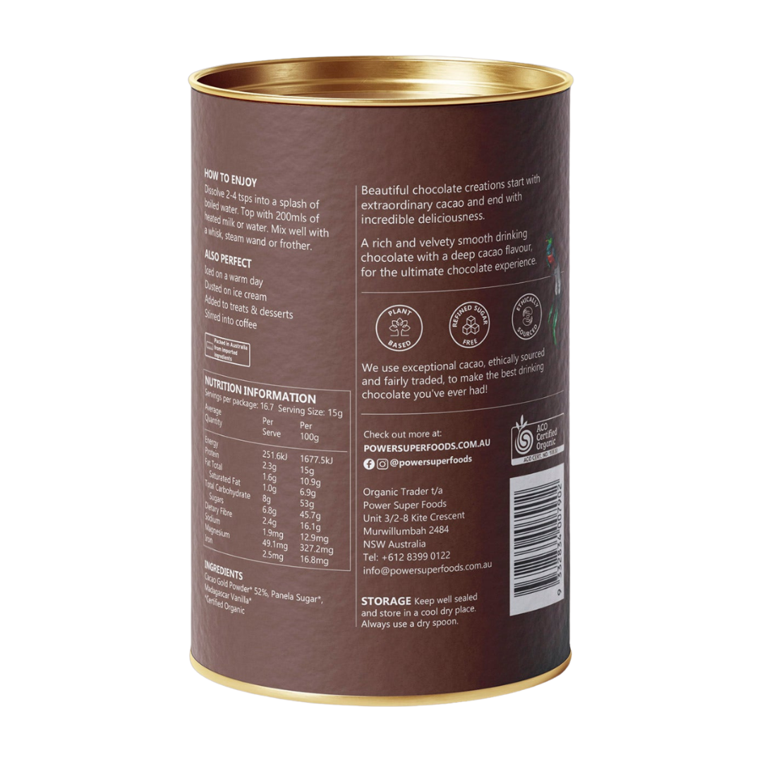 Power Super Foods Organic Dark Drinking Chocolate 250g