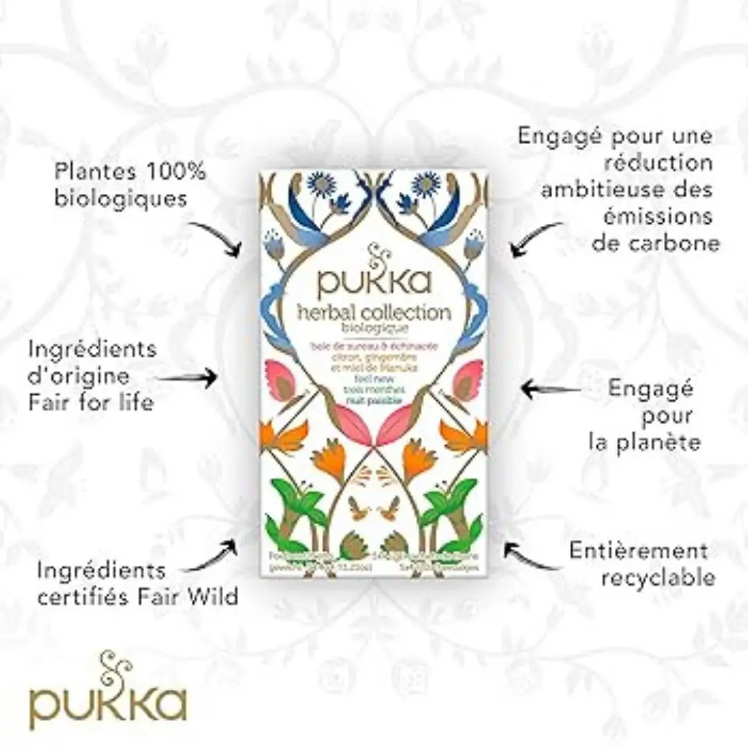 Pukka Organic Herbal Collection Tea 20pk infor