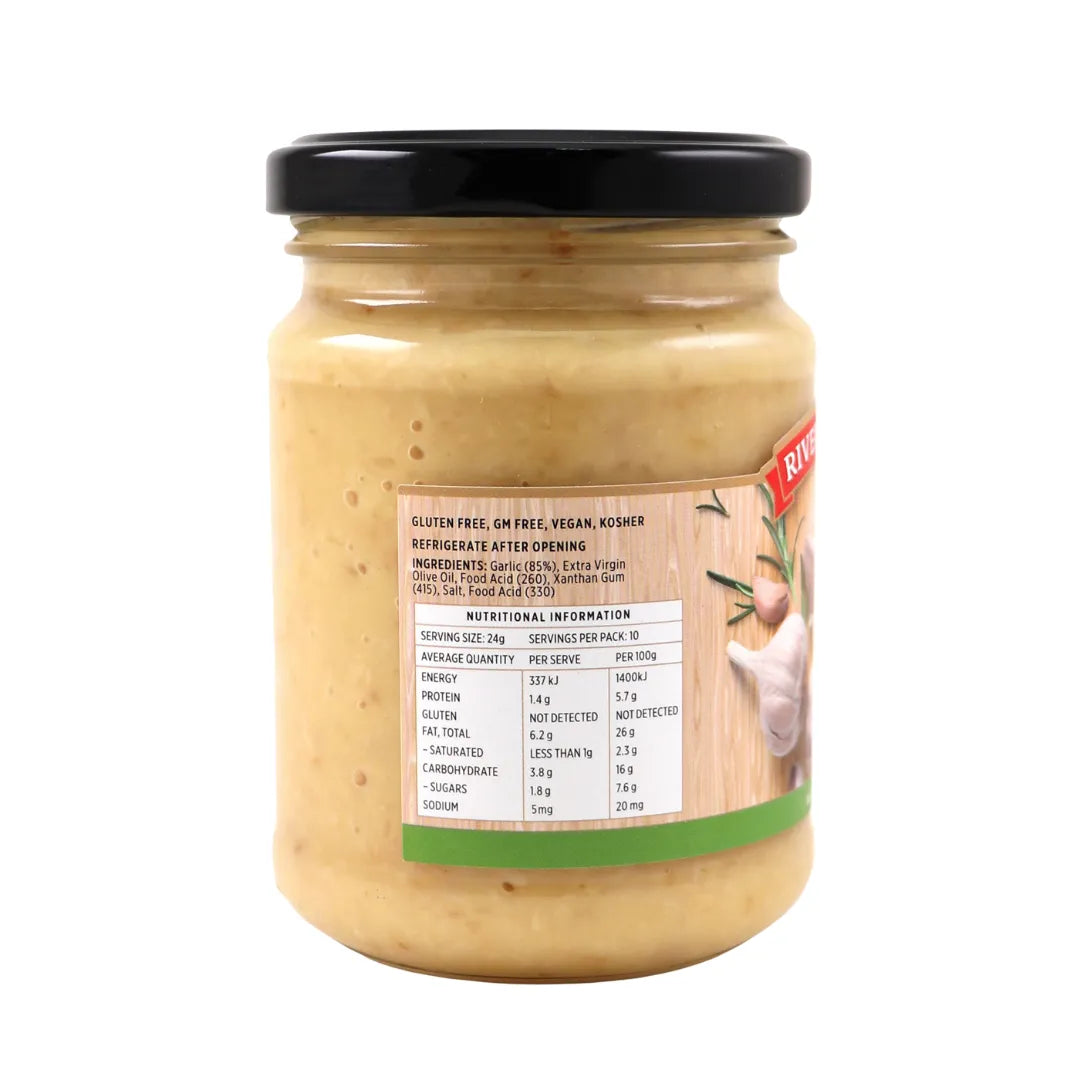 Riverina Grove Crushed Garlic 240g back