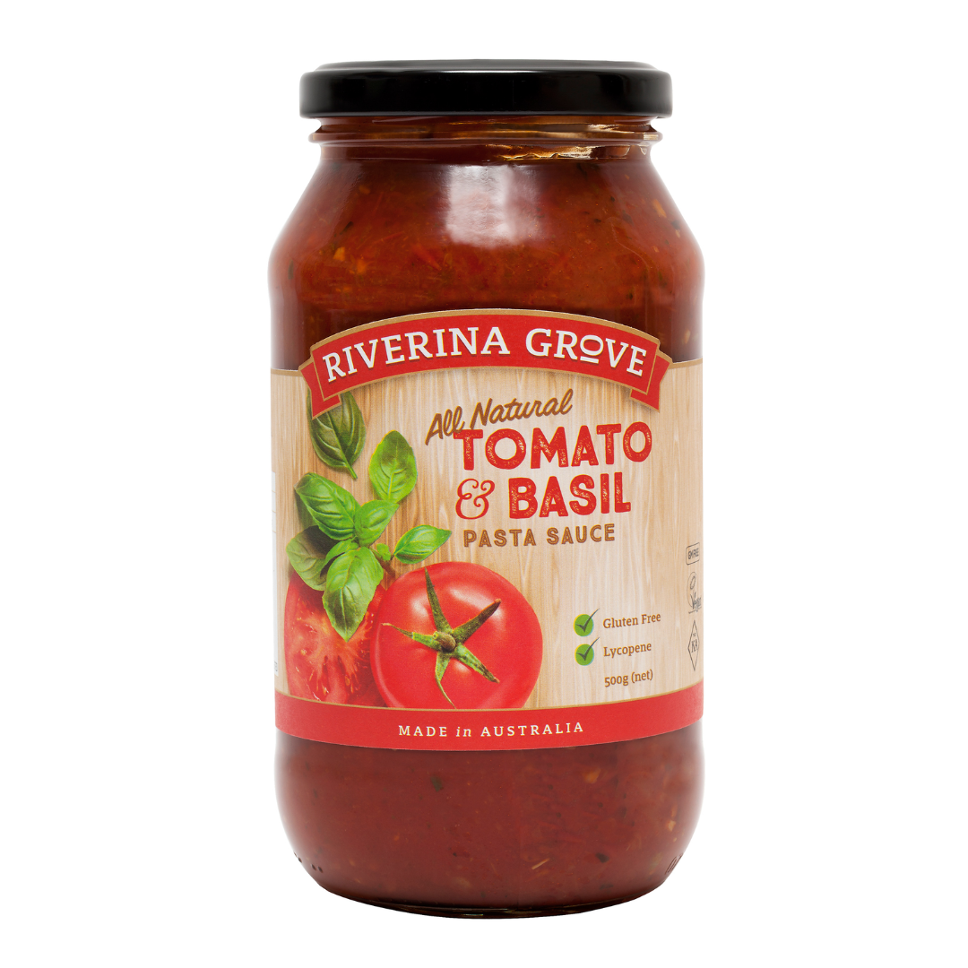 Riverina Grove Pasta Sauce Tomato & Basil 500g