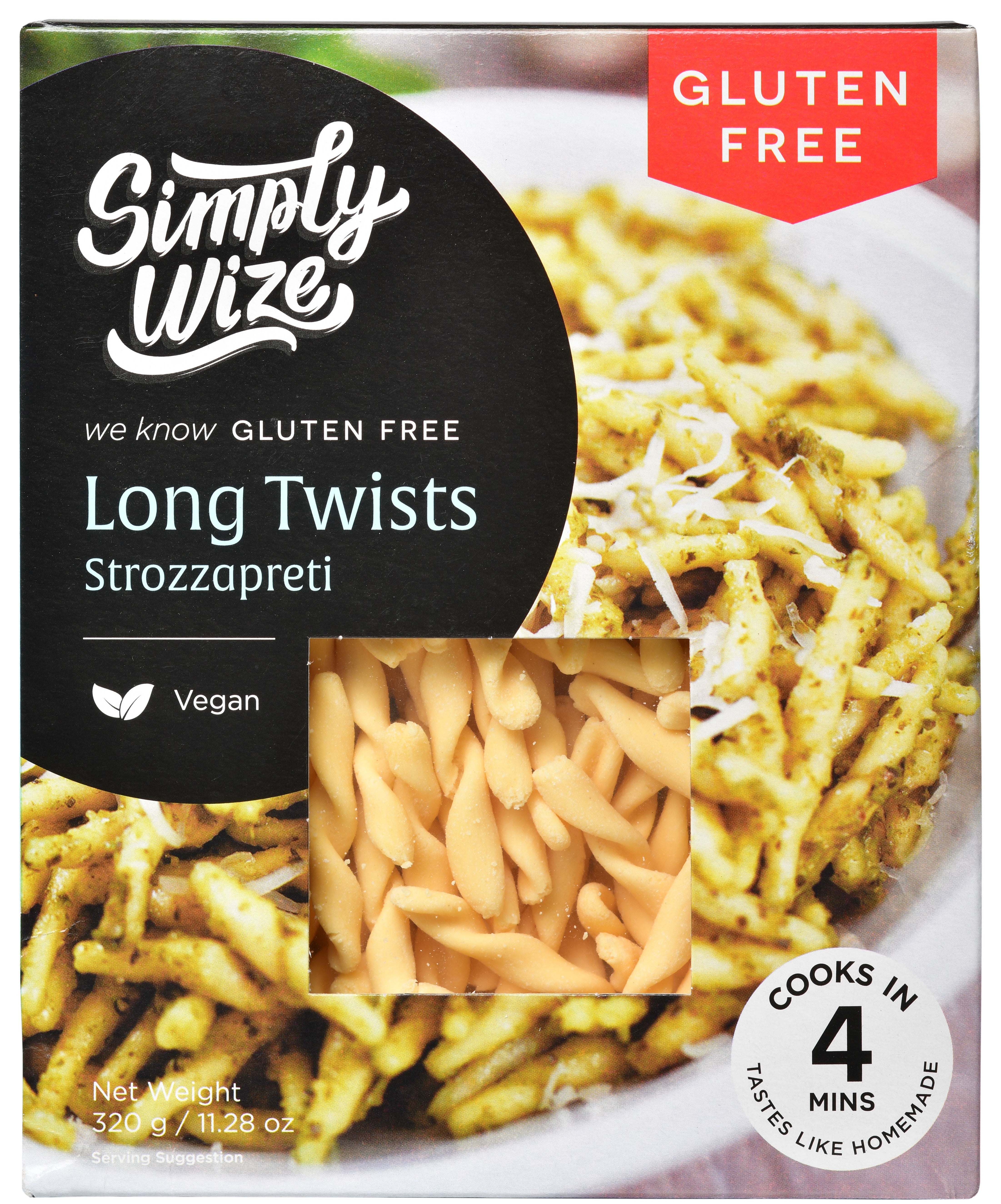 SIMPLY WIZE GF PASTA LONG TWISTS 320g