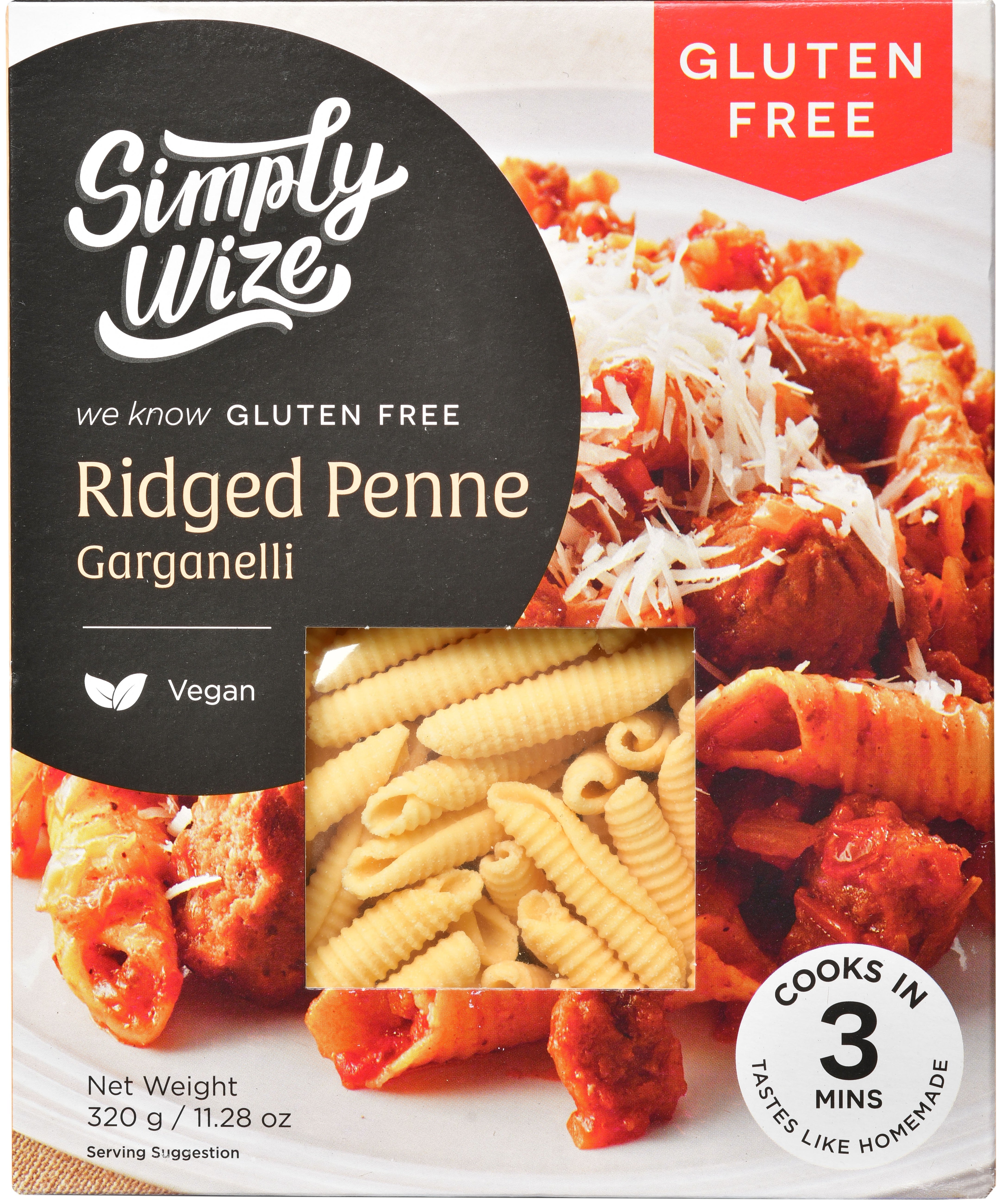SIMPLY WIZE GF PASTA RIDGED PENNE 320g