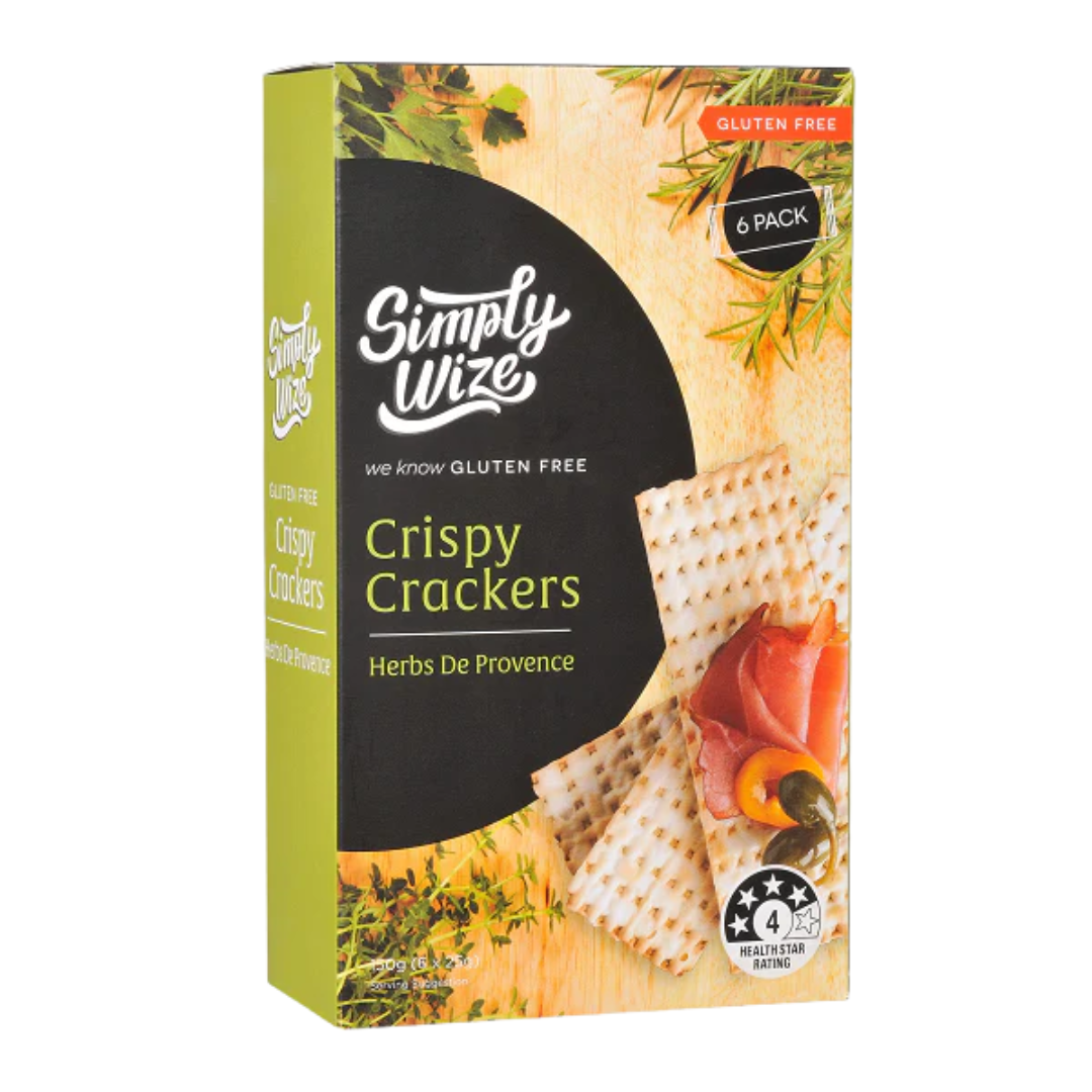 Simply Wize Crispy Crackers Herbs De Provence 150g