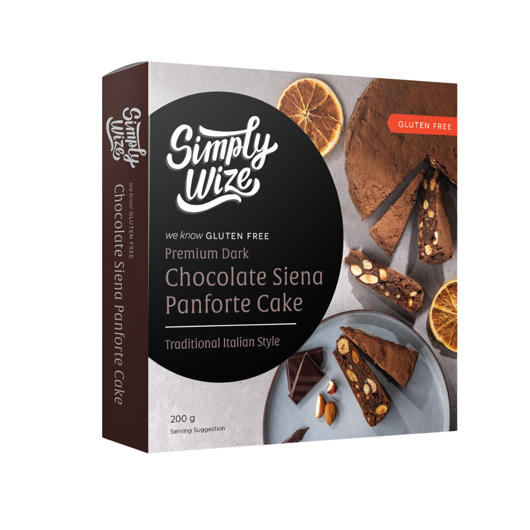 Simply Wize Sienna Panforte Cake Premium Dark Chocolate 200g