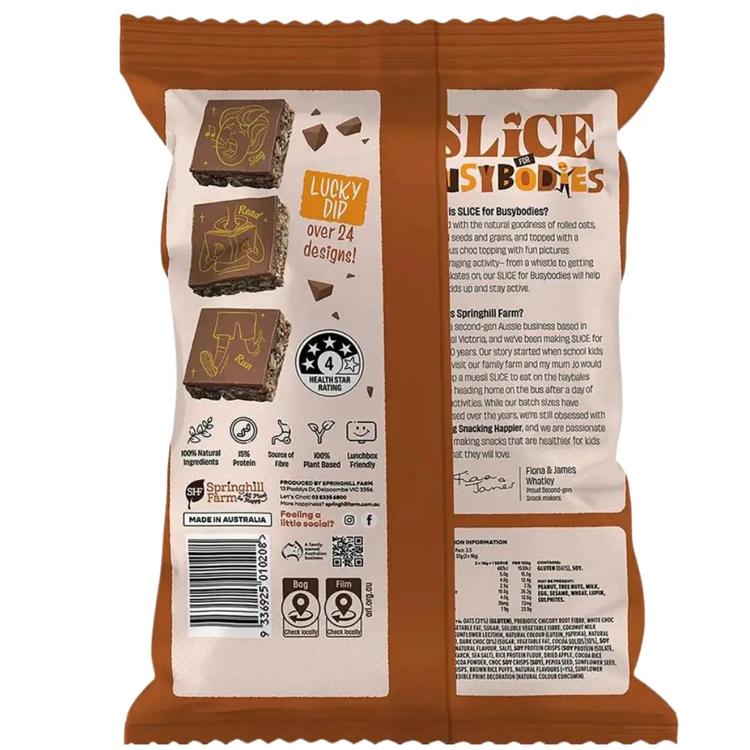 Springhill Farm SLICE for Busybodies - Choc Oat 112g back