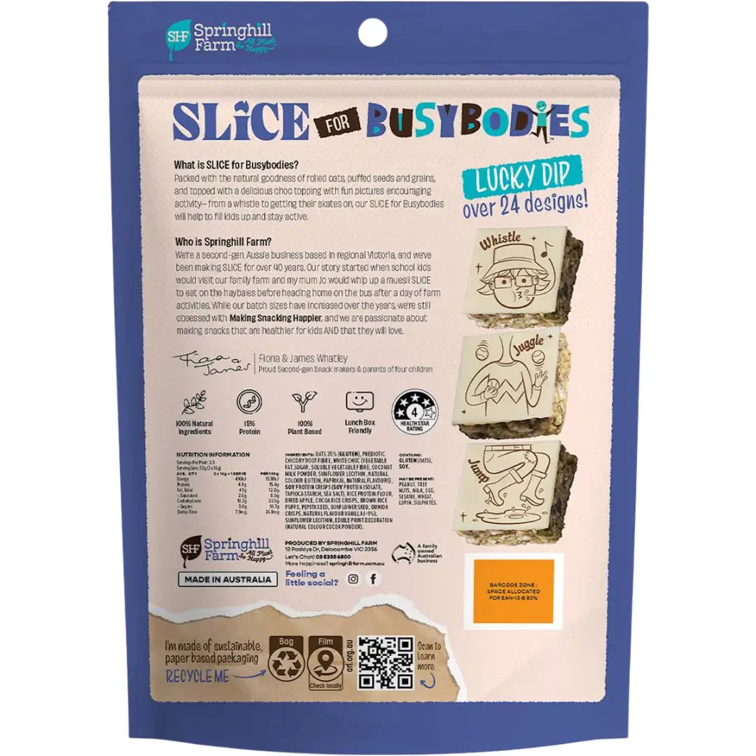 Springhill Farm SLICE for Busybodies - Vanilla 112g back