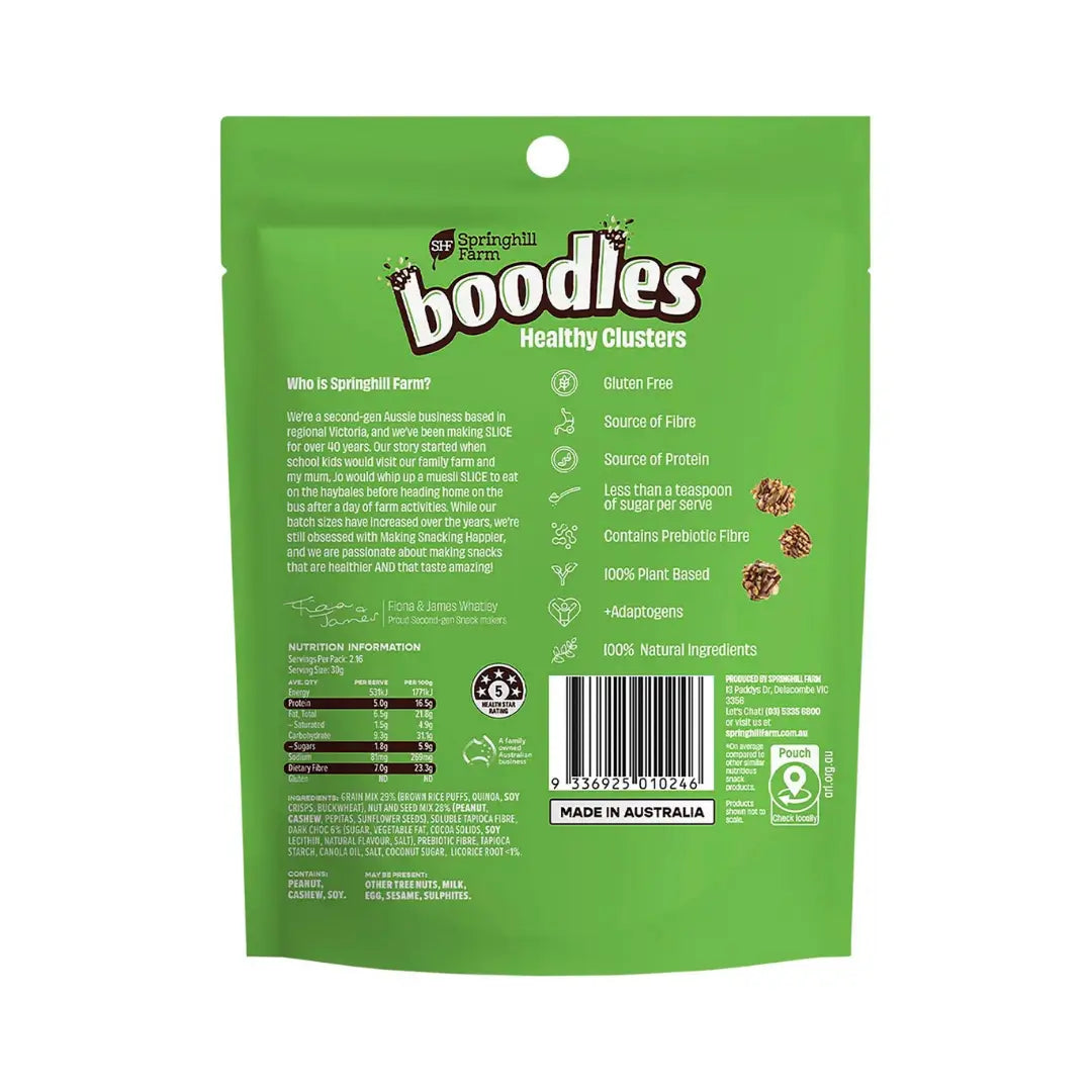 Springhill Farm boodles Healthy Clusters back