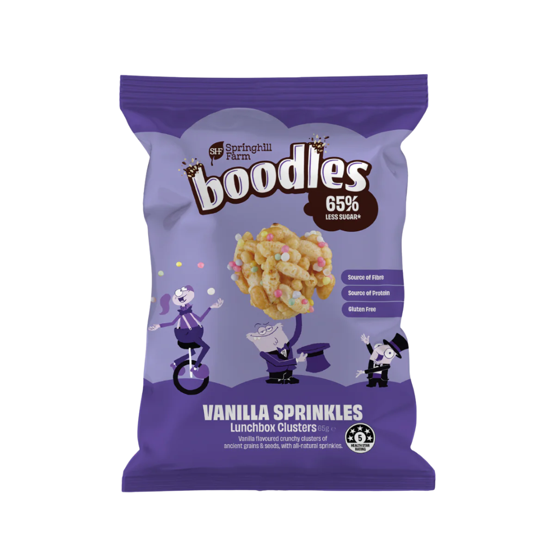Springhill Farm boodles Lunchbox Clusters - Vanilla Sprinkle 65g