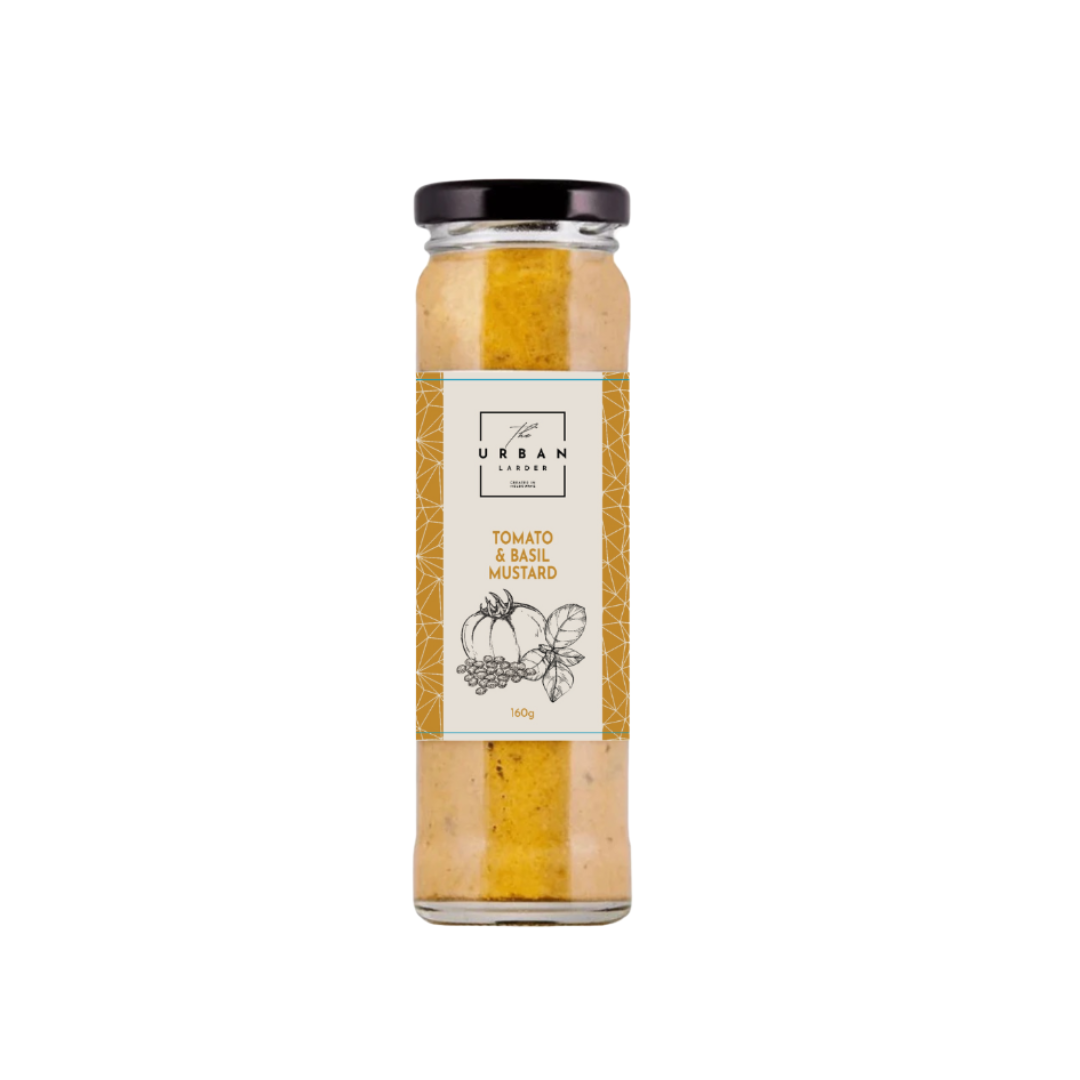 The Urban Larder Tomato & Basil Mustard 160g