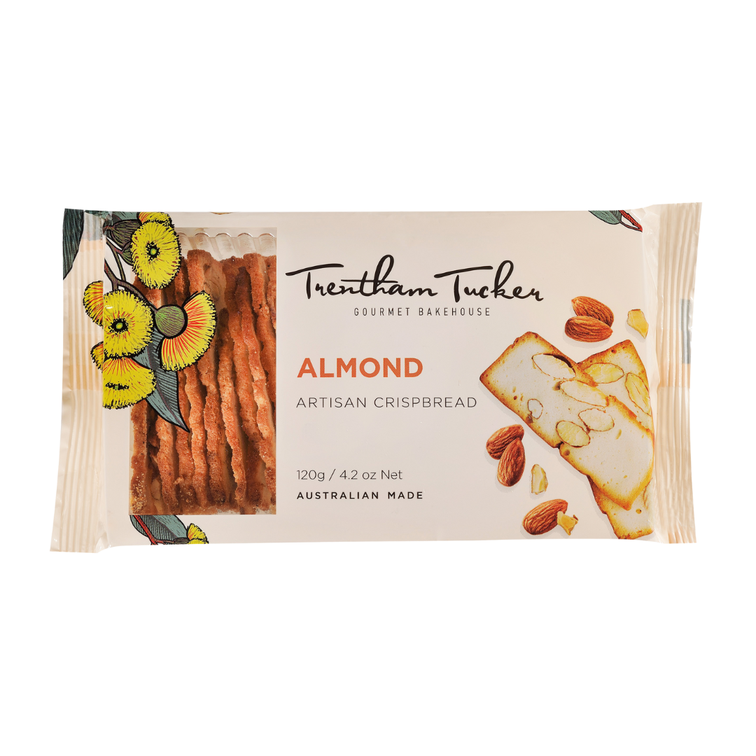 Trentham Tucker Gourmet Bakehouse Almond Crispbread Cello Pack 120g