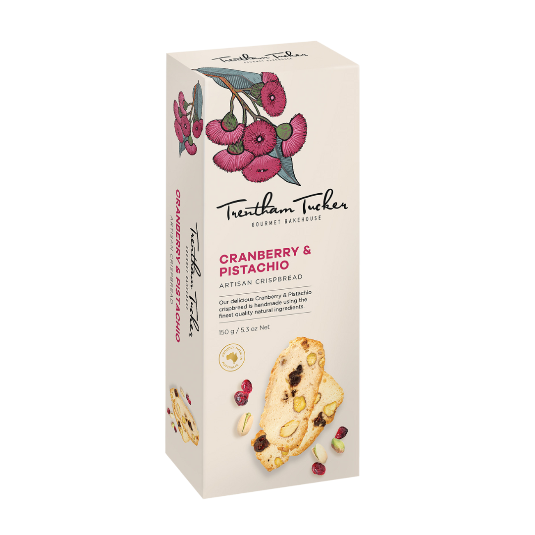 Trentham Tucker Gourmet Bakehouse Cranberry & Pistachio Artisan Crispbread 150g