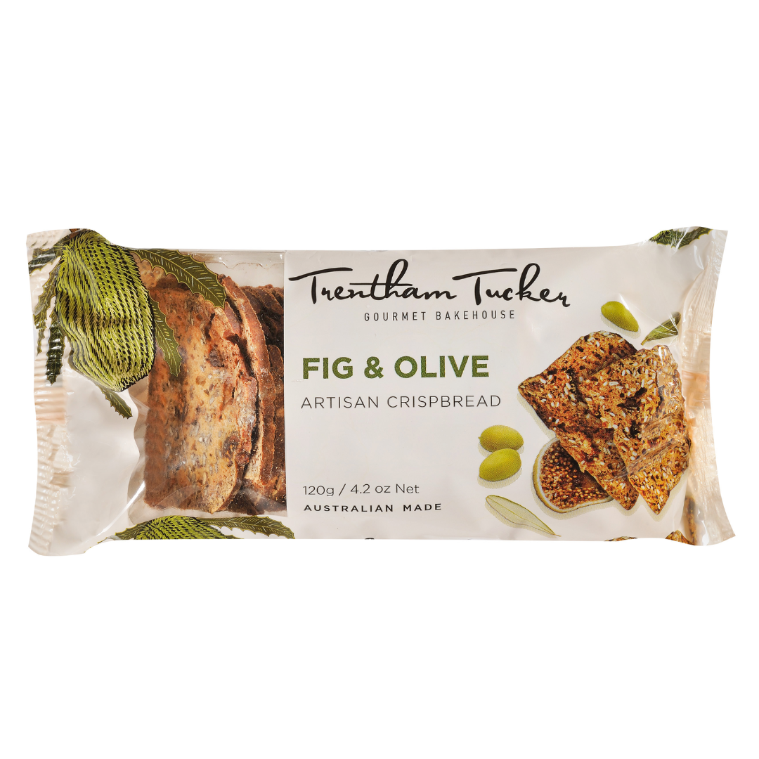 Trentham Tucker Gourmet Bakehouse Fig & Olive Crispbread 120g