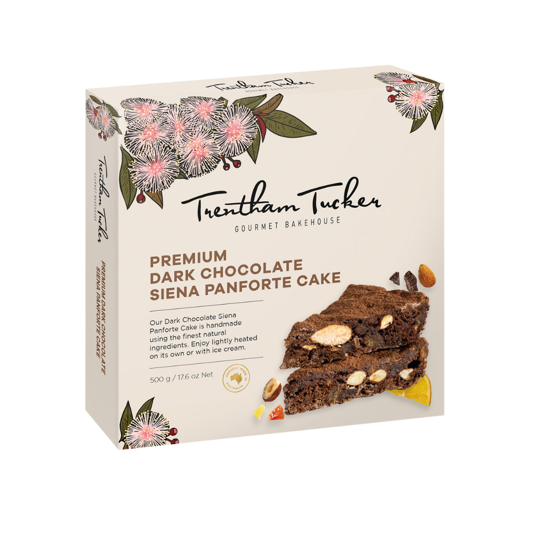 Trentham Tucker Gourmet Bakehouse Premium Dark Chocolate Siena Panforte Cake 500g