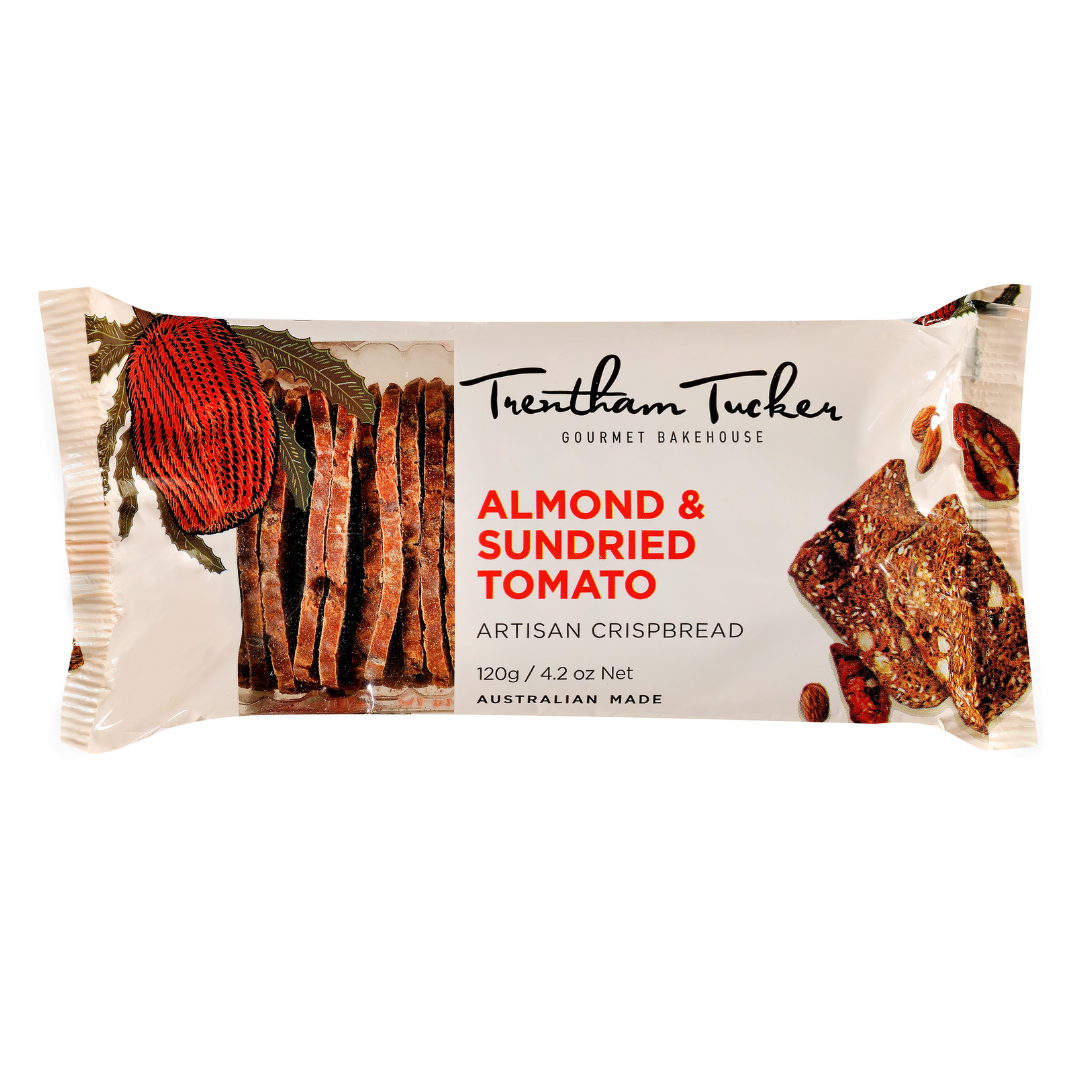Trentham Tucker Gourmet Bakehouse Sundried Tomato & Almond Crispbread 120g