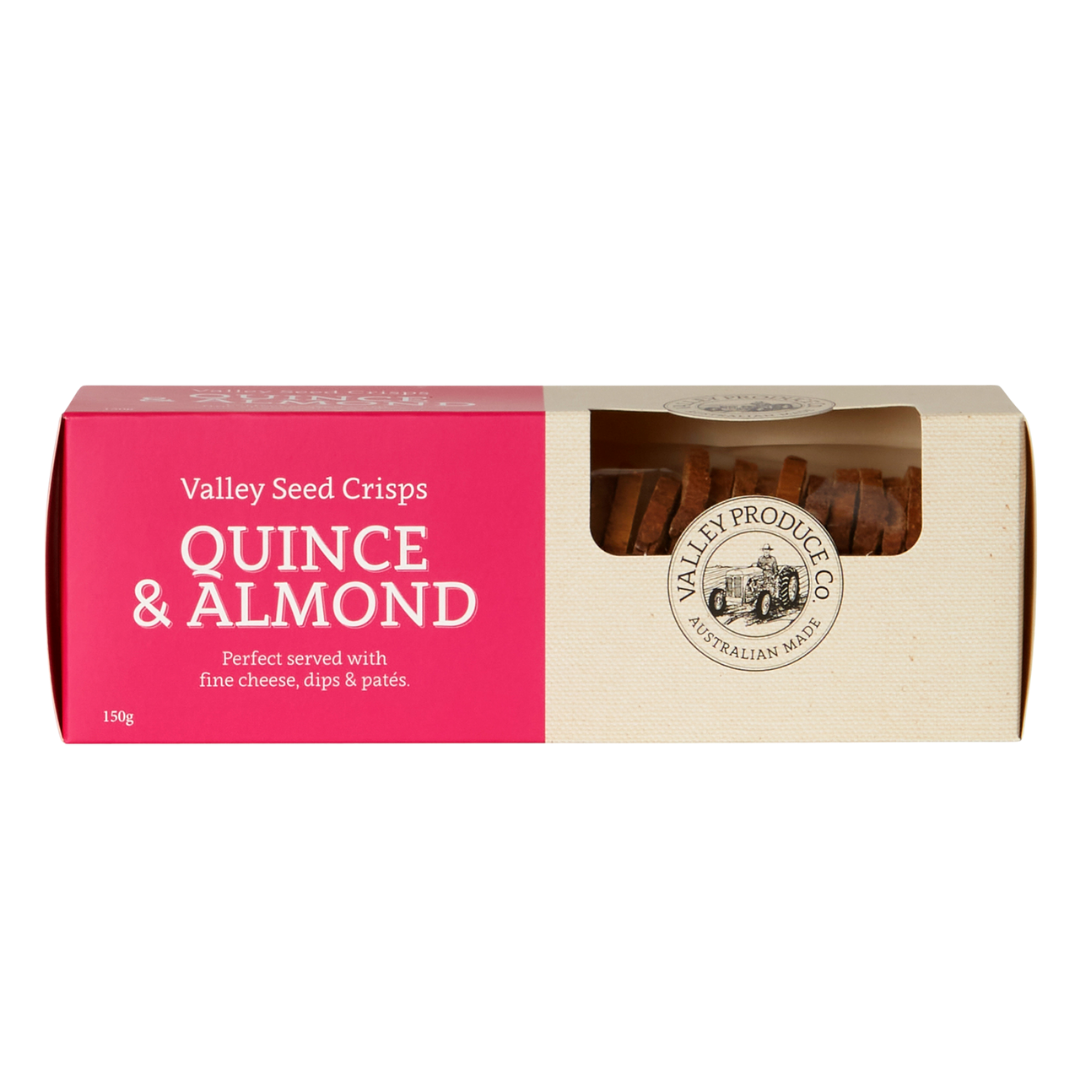 VALLEY PRODUCE CO QUINCE & ALMOND SEED CRISPS 150G
