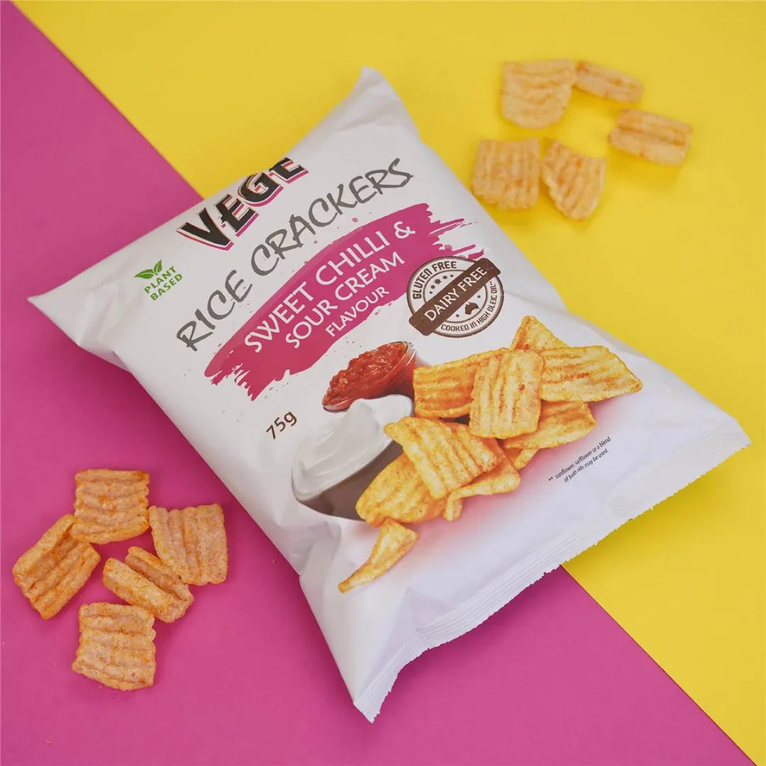 Vege Rice Crackers Sweet Chilli & Sour Cream