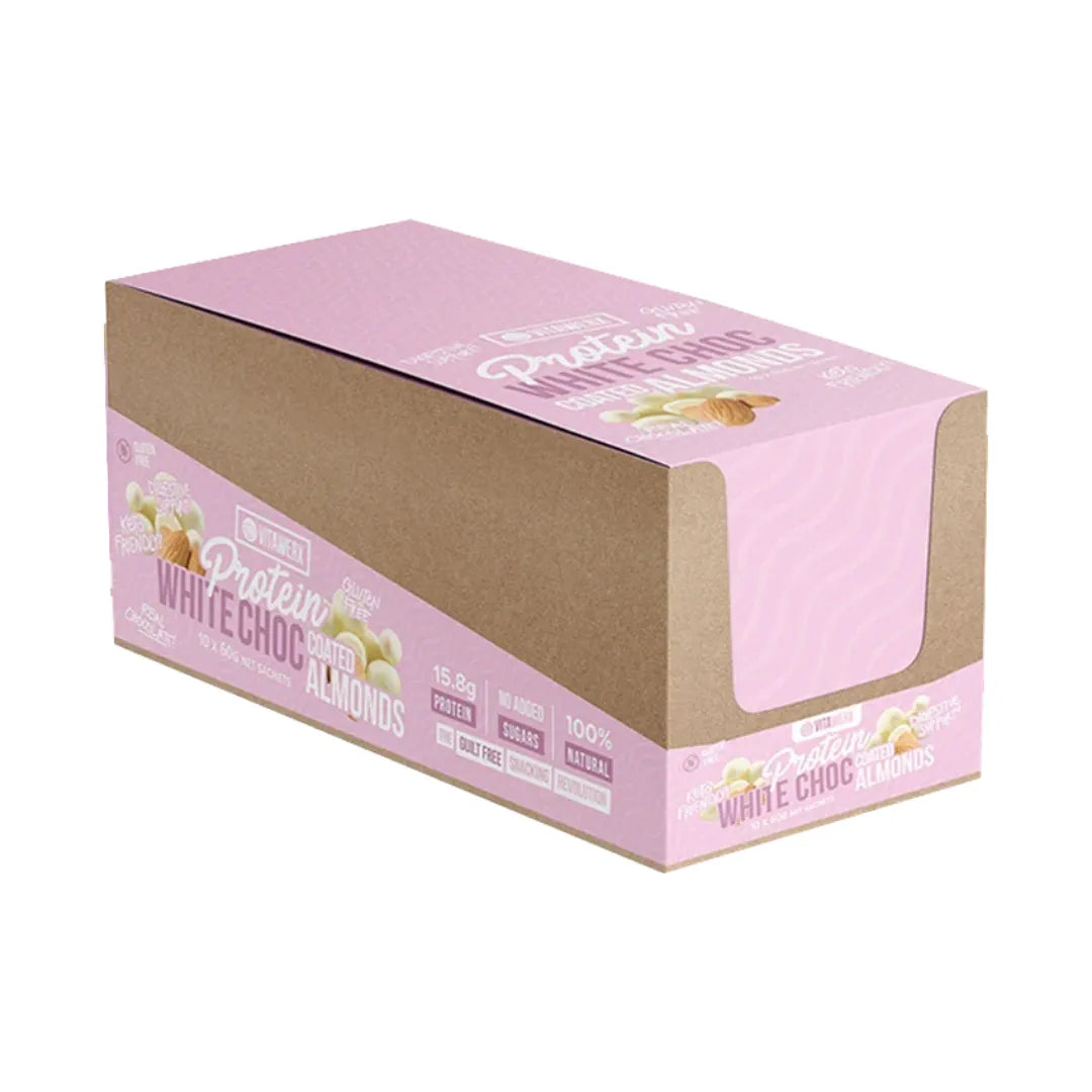 Vitawerx Protein White Choc Coated Almonds