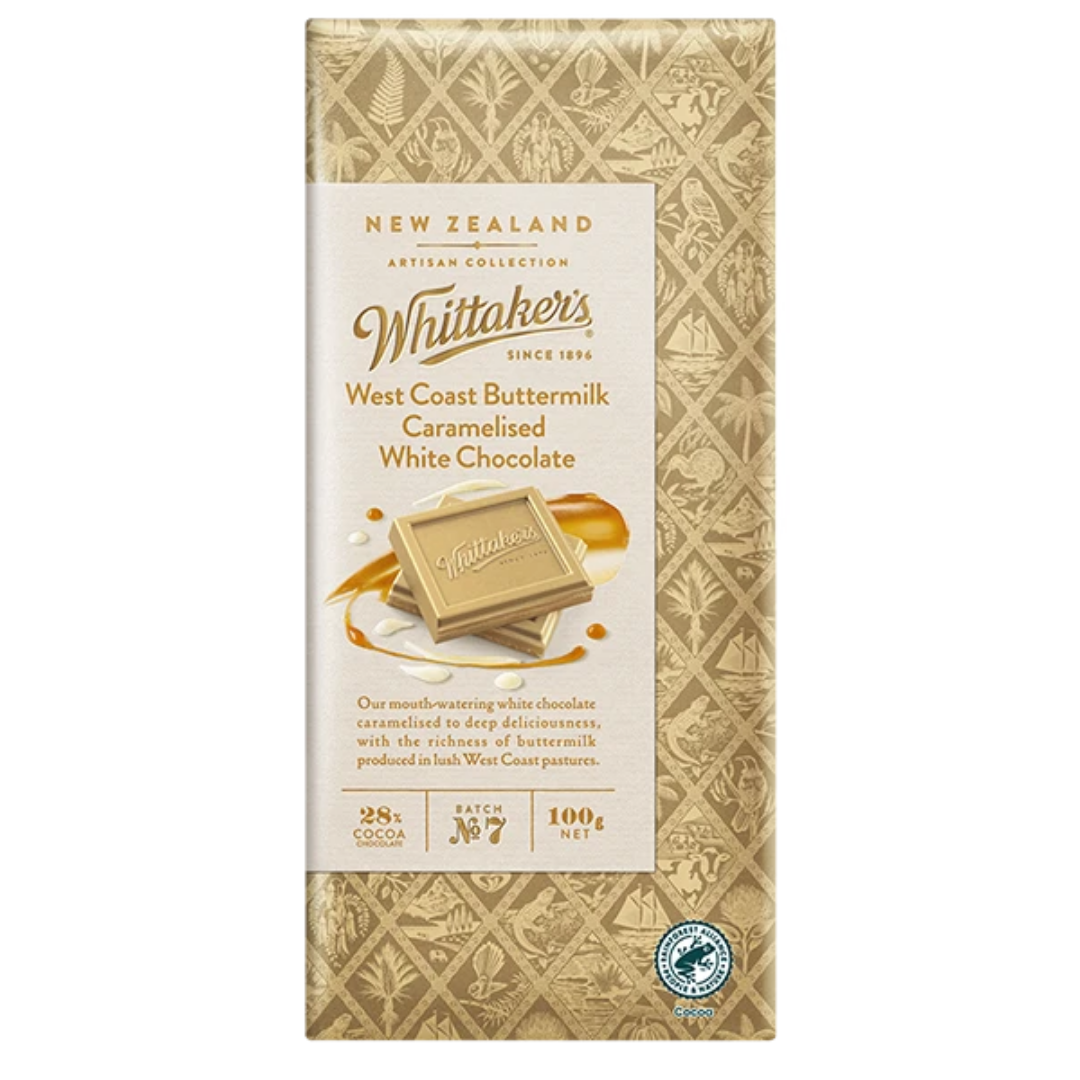 WHITTAKERS ARTISAN BUTTERMILK IN WHITE CHOCOLATE