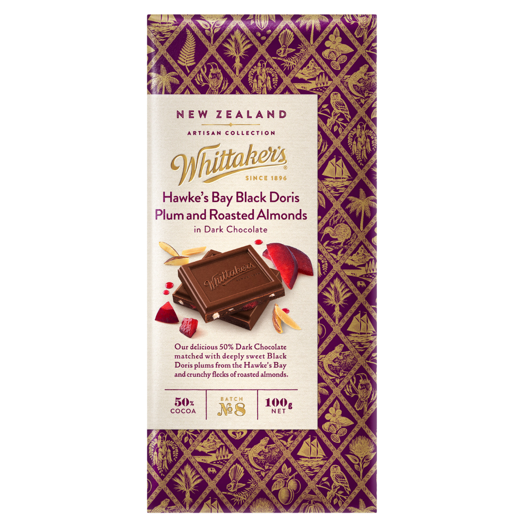 WHITTAKERS ARTISAN PLUMS AND ROASTED ALMONDS