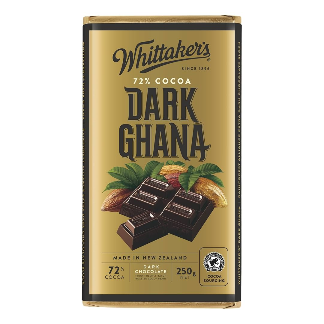 WHITTAKERS BLOCK CHOC 72% DARK GHANA