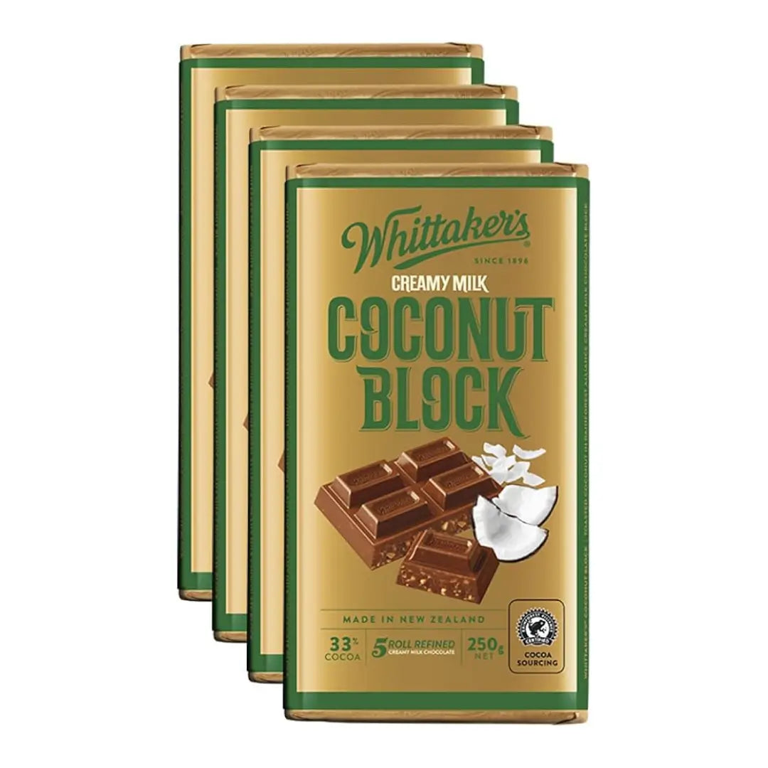 WHITTAKERS BLOCK CHOC COCONUT