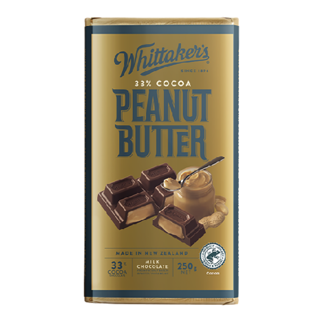 WHITTAKERS BLOCK CHOC PEANUT BUTTER