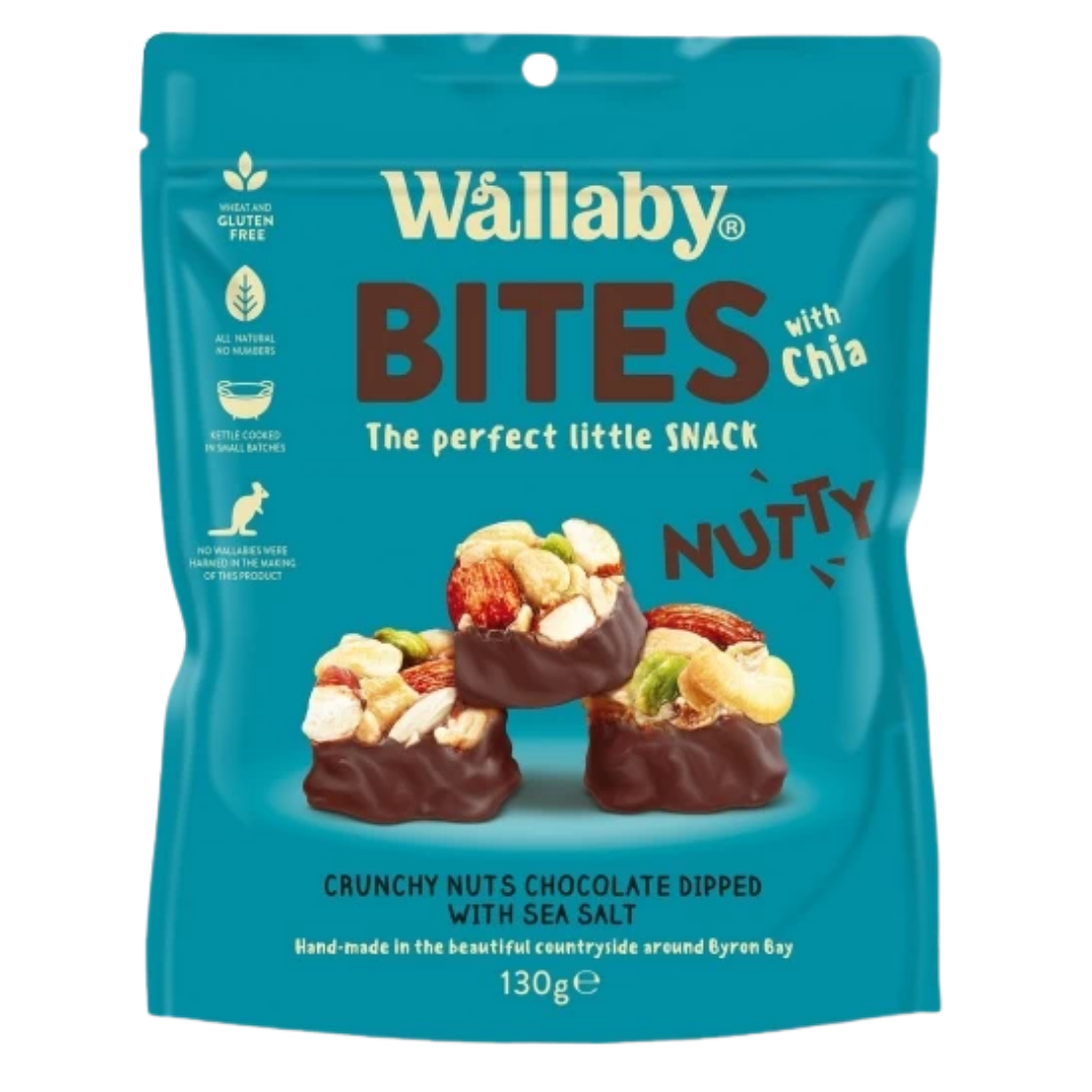 Wallaby Nutty Bites with Chia Sea Salt G/F 130g