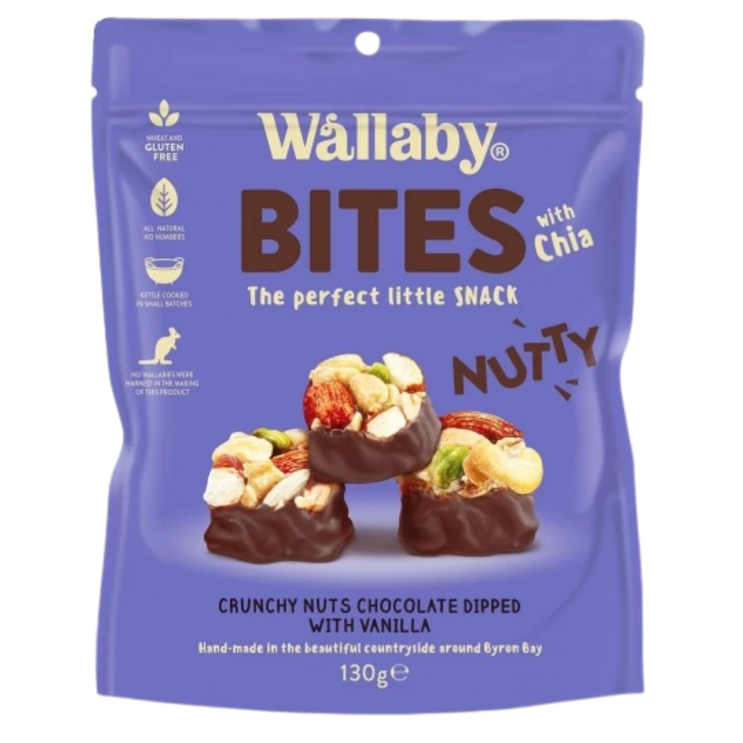 Wallaby Nutty Bites with Chia Vanilla G/F 130g
