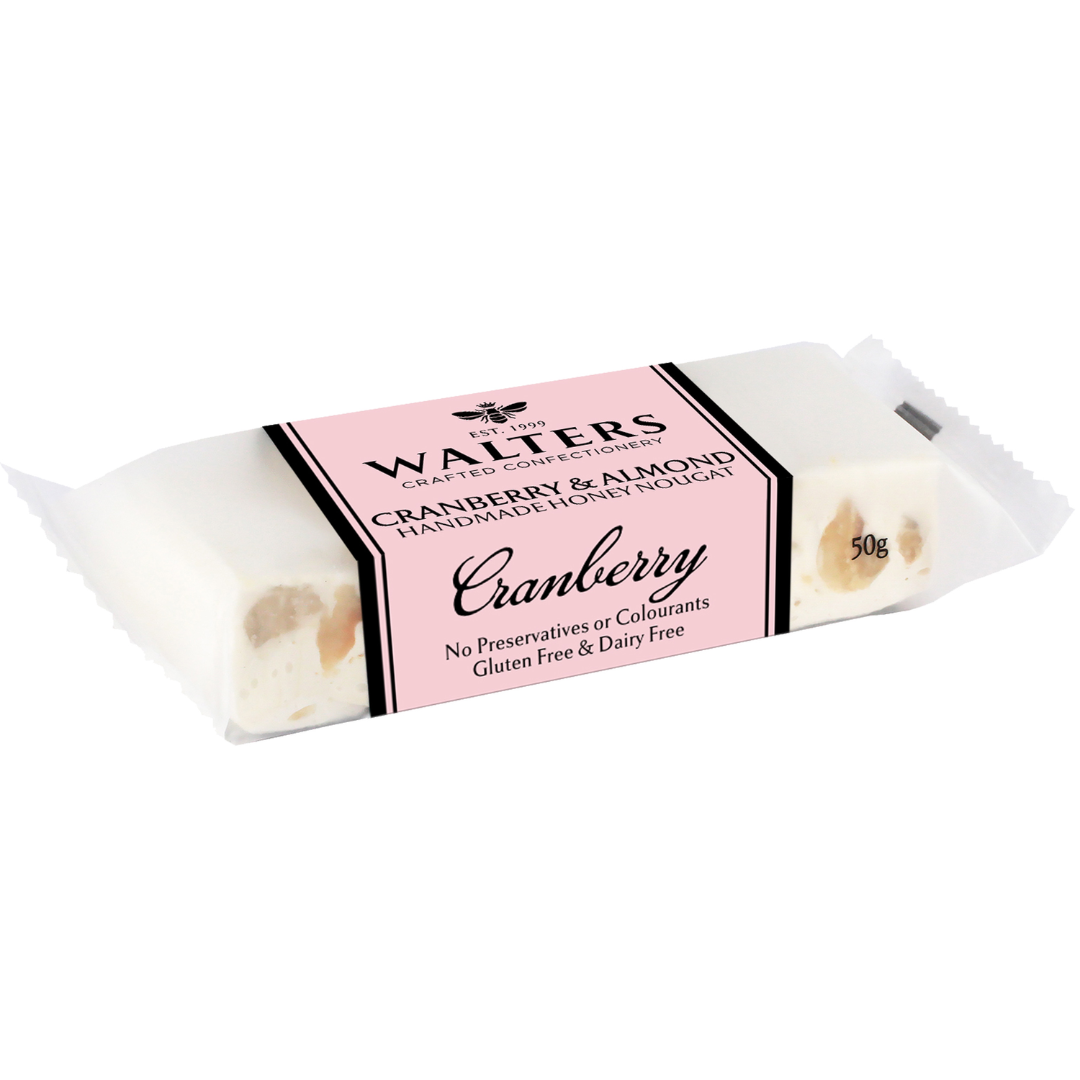 Walters Handmade Honey Nougat Cranberry & Almond 50g