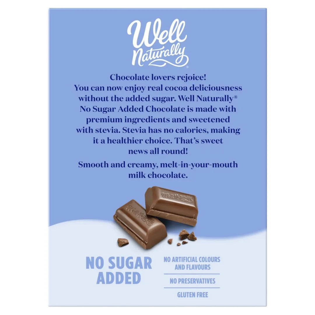 Well Naturally Choc Creamy Milk 45g infor