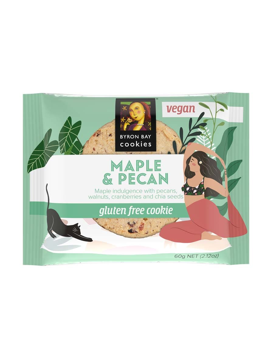 Byron Bay Cookies GF Vegan Maple Pecan Cookie 60g