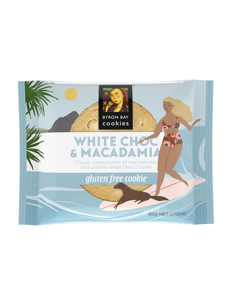 Byron Bay Cookies GF White Choc Macadamia Cookie 60g
