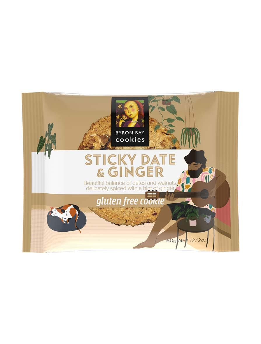 Byron Bay Cookies GF Sticky Date & Ginger Cookie 60g